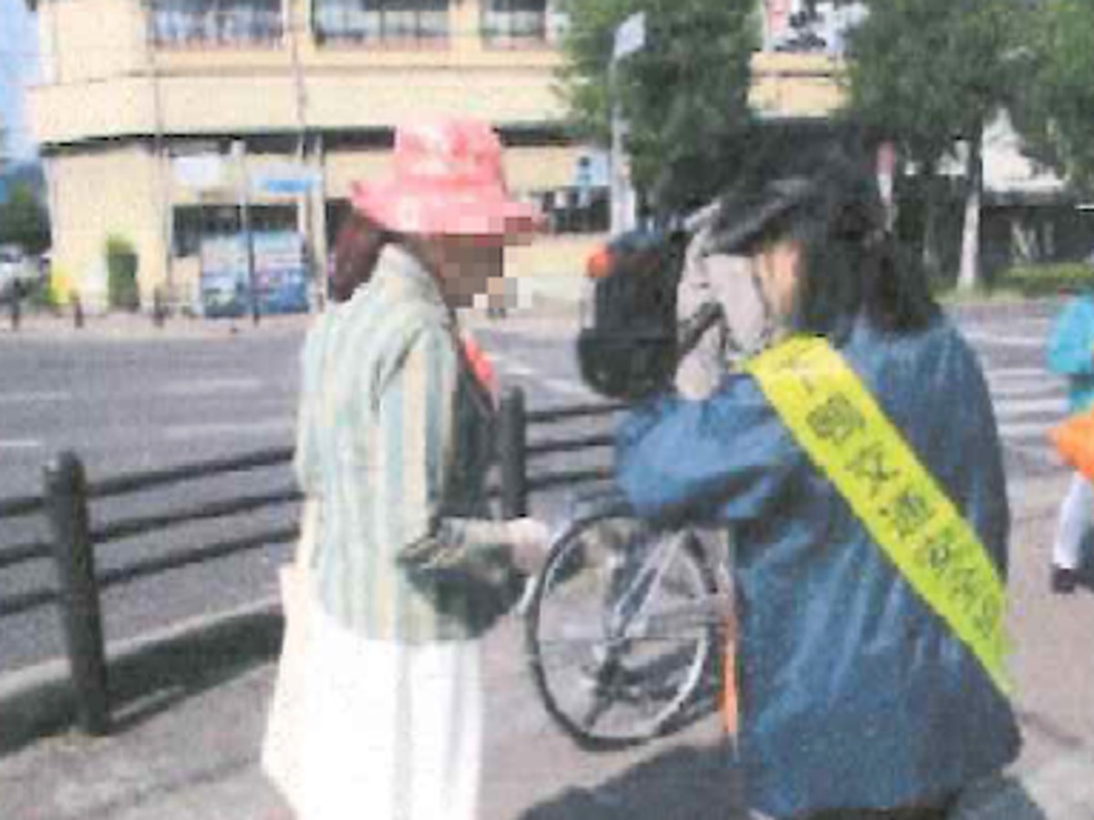 二輪車・自転車利用者の呼びかけました