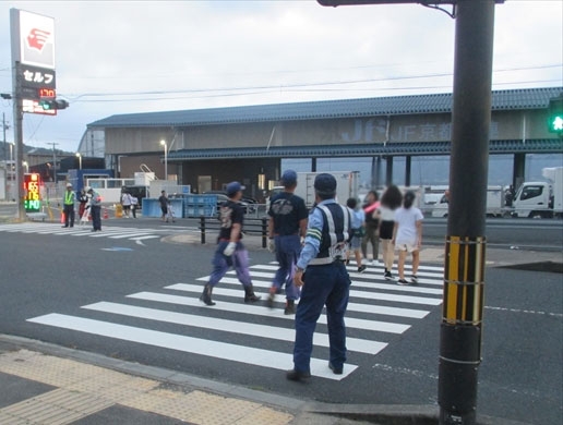 灯籠流し花火大会で交通安全保護活動と啓発活動✨