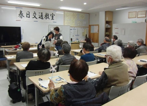 春日学区の高齢者と交通安全教室✨