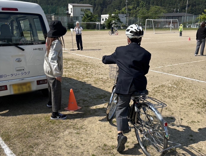 八木中学校で交通安全教室✨