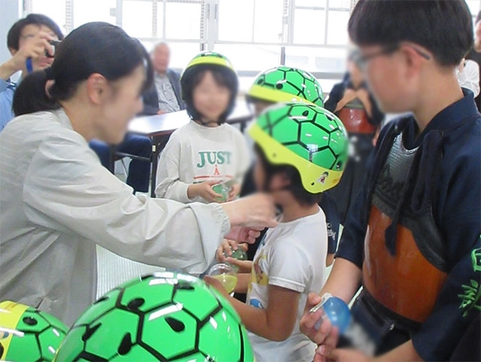 少年剣道大会で「かめヘルGO！」