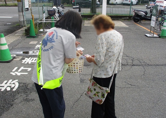 ライフ宝ヶ池でシートベルト着用を呼び掛け✨