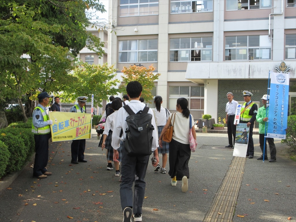 地元高校で自転車マナーアップ啓発！
