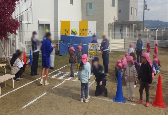みみづく保育園で平安騎馬隊と交通安全教室✨