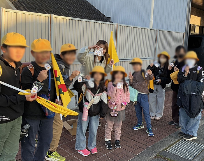 たんばひかり小の通学路で見守り活動✨