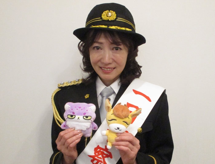 細川ふみえさんと一緒に！交通事故防止を呼び掛け！