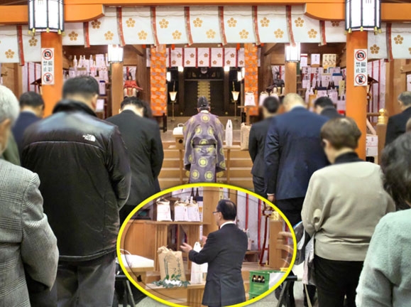 長岡天満宮で交通安全祈願祭